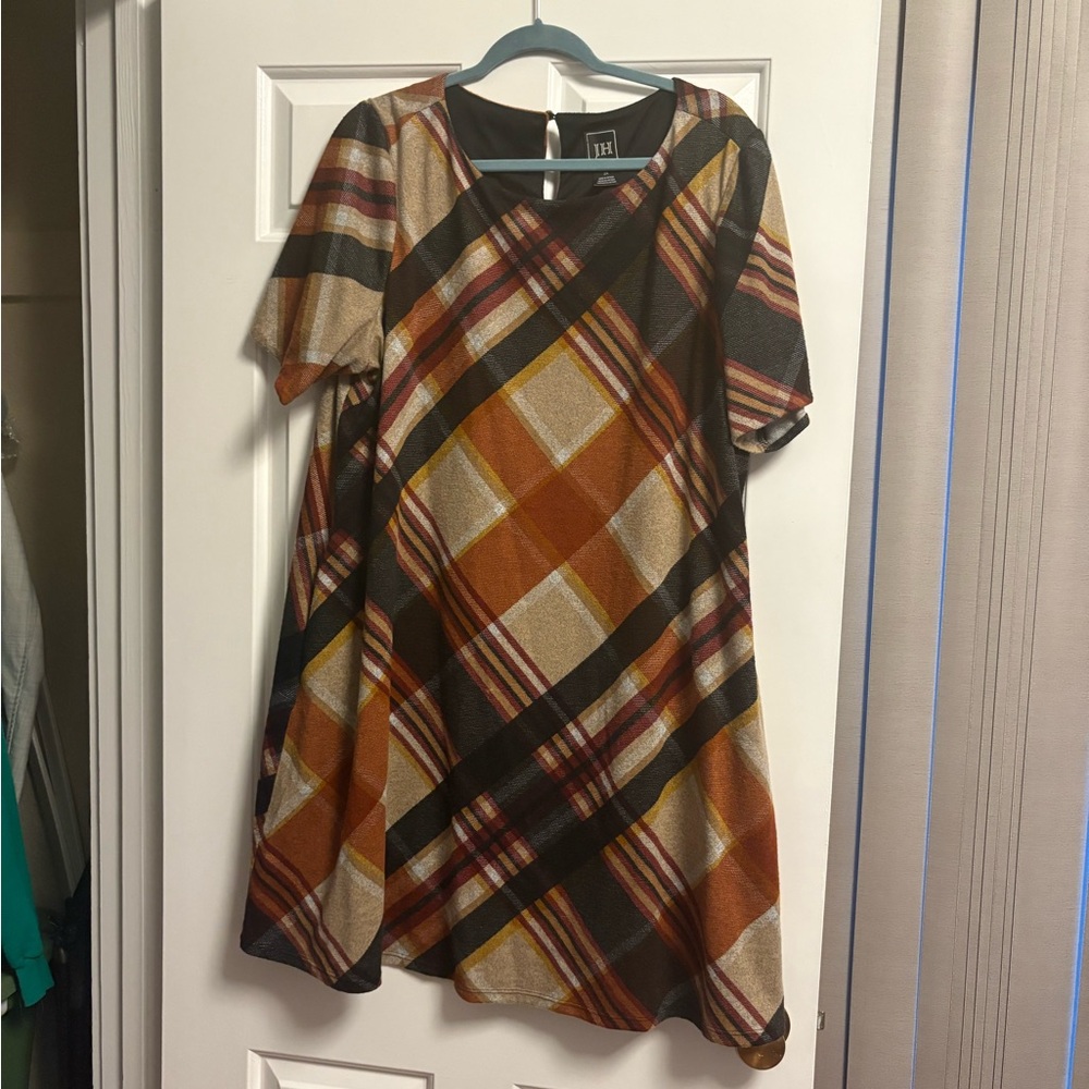 Jessica Howard Plaid A-Line Dress